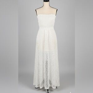 Strapless white dress small